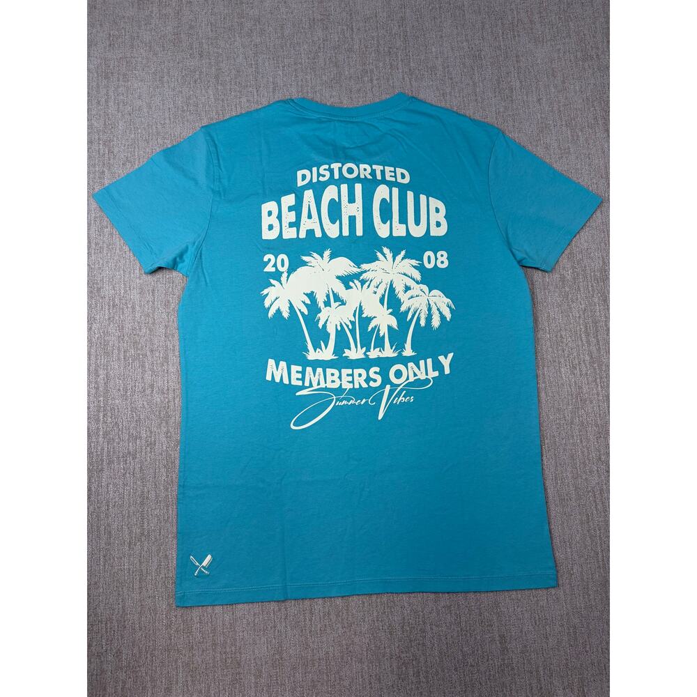 Distorted Beach Club T Shirt NEW